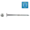 PFS tellerkopschroef verzinkt 6x80, torx 30, grote kop, 100 stuks.